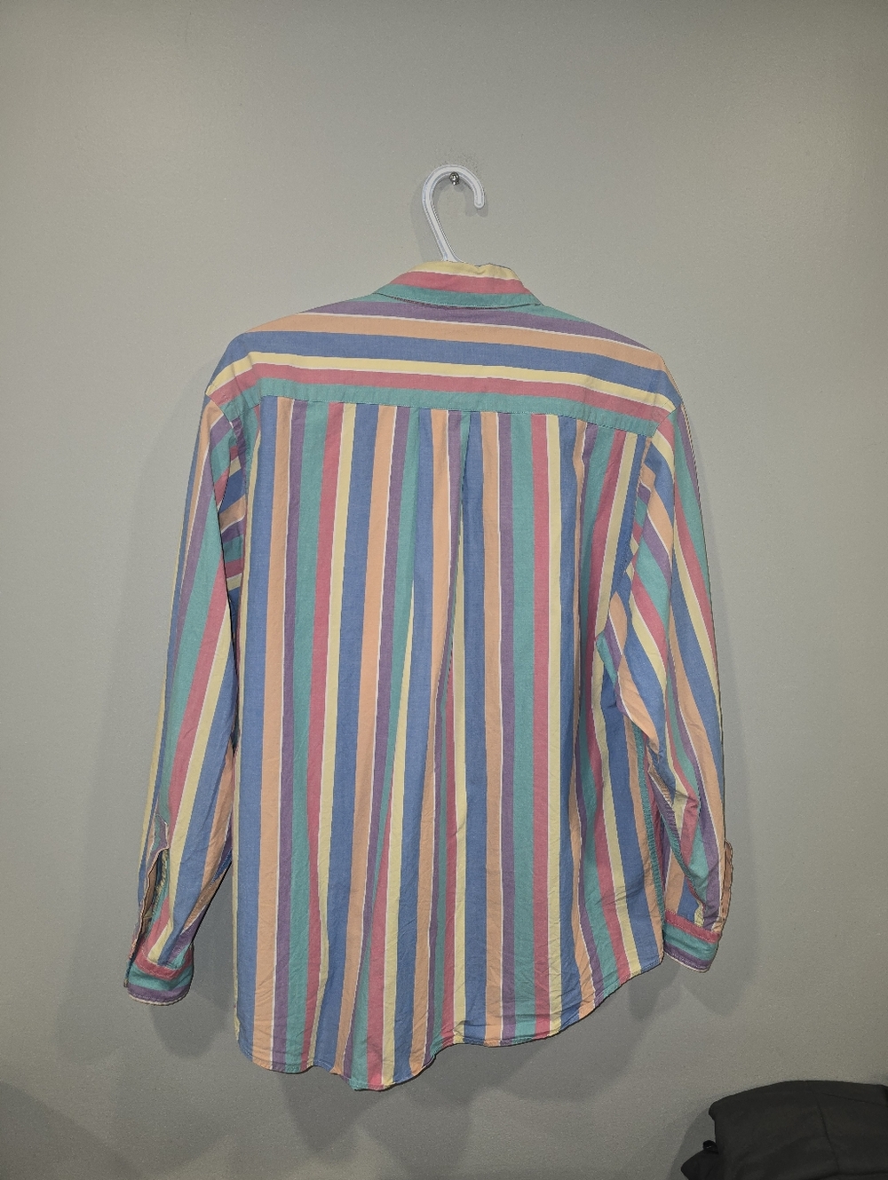 Brooks Brothers Top Vintage Retro Rainbow Pride Kawaii Button Up Stripe Medium - Picture 4 of 6